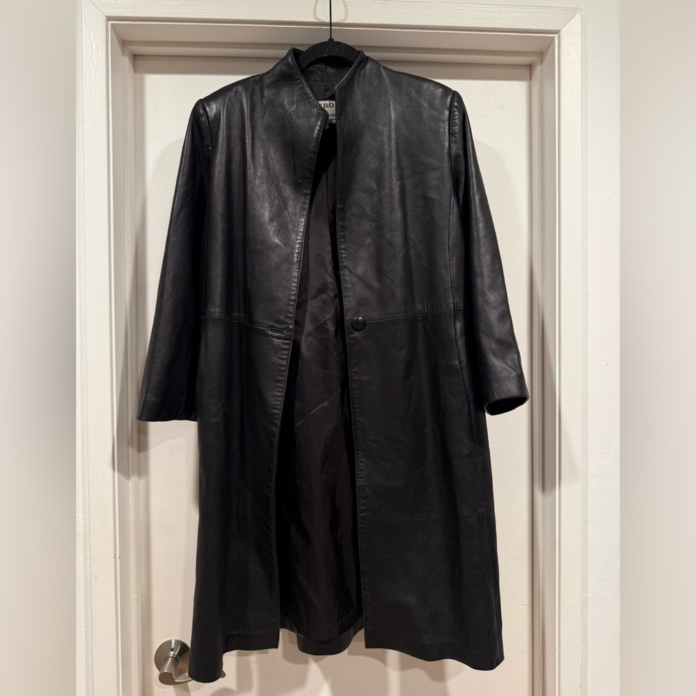 Rocco D'Amelio Midnight Black Leather Coat